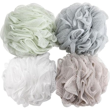 Badsvamp Dusch Loofah Ultra Mjuk Badboll Scrub Skummande Badboll - 4 Pack