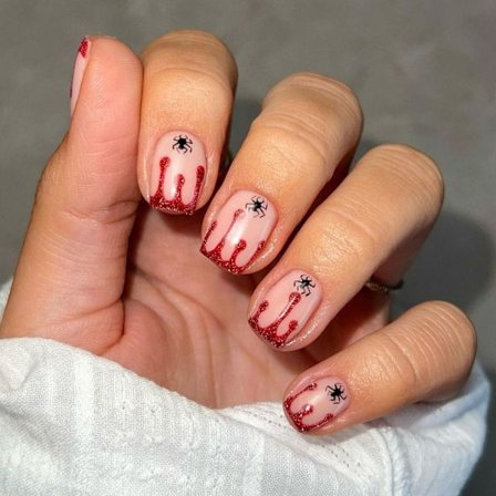 Mordely Halloween Fake Nails Ballerina False Nail