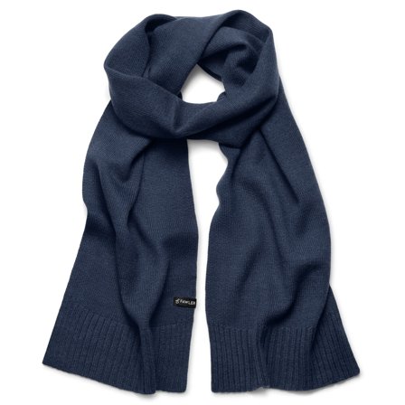 Kaleb | Bufanda de punto de merino azul marino para hombres - Bufandas de invierno