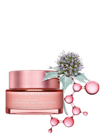 Clarins Multi-Acive Glow Boosting, Line-Smoothing Day Cream Dry Skin - Nude - 50 ml