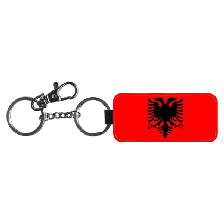 Albanien Flagga Nyckelring Multifärg One Size