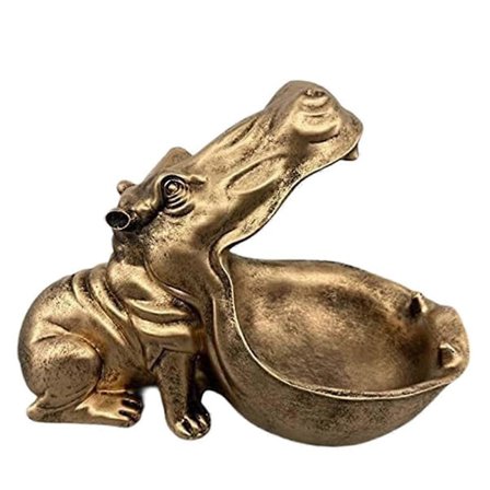 Virtahepo Patsas Koti Hartsi Virtahepo Figuri Hauska Karkkikulho, Avainkulho, Iso Suu Veistos Pöytä Taide Koristelu B