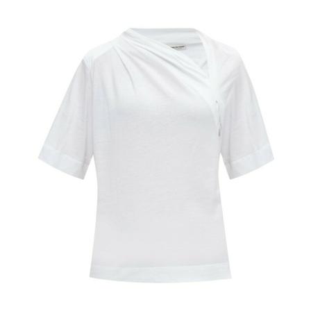 Dries Van Noten Cotton T-shirt Hvid, Dame T-shirts