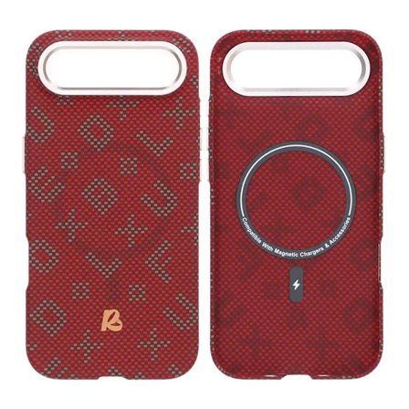 Gilded Magnetic Case For iPhone Air Letter Red