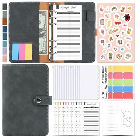 Spareutfordring Binder Planner Notebook MØRKEGRÅ