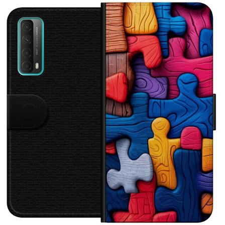 Yhteensopiva Lompakkokotelo Huawei Huawei P smart 2021 Leikkisä kuvitus Stitchin kanssa vaaleanpunaisissa omenoissa pehmeässä pastellidesignissa, j