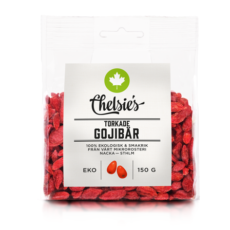 Chelsie s Organic Gourmet Prod Torkade Gojibär 150 g