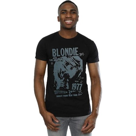 Blondie Herre Tour 1977 Bryst T-shirt Voksen S-3xl Txu78