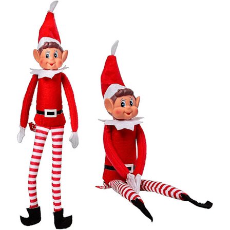 x Uartig Elf Velcro Hånd - Langbenet Elf Blød Plys - Jule Nyhed - Elf Hat Tag Jul-FA-