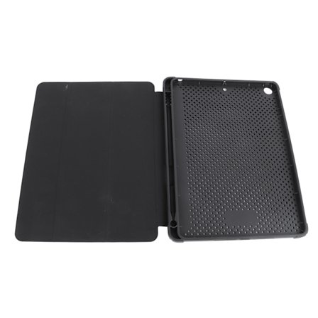 Tablet Case Sort Åndbar Præcise Udskæringer Blyantholder Magnetisk Lukning PU Læder Etui til IOS Tablet 10.2in