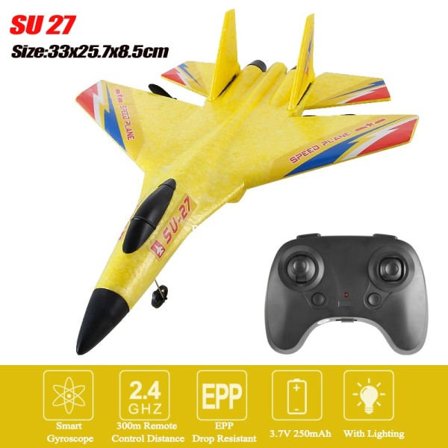 Rc Airplane Remote Control Plane SU-27 2.4G Radio Control Glider RC Fighter med LED Lights