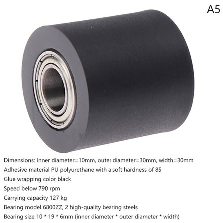 PU-polyuretaanirulla kaksoislaakerilla litteä ohjauspyörän halk