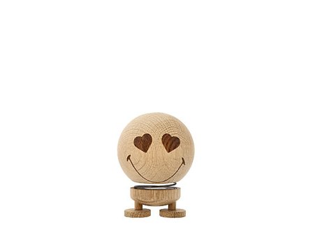 HOPTIMIST Figur Smiley Love M Raw oak
