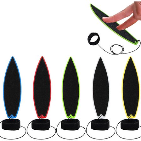 Finger Surfebrett, 5 stk Finger Skateboard, Finger Surfebrett Leker, Mini Surfebrett, Stress Relief Surfebrett