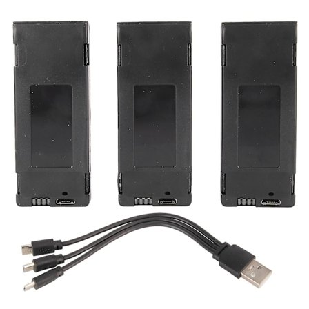 3 stk. Drone Batteri 2600mah 3.7v Genopladeligt Quadcopter Drone Lithium Batteri Til E88 Til Børsteløs Passer Til S13 S1 App8gps