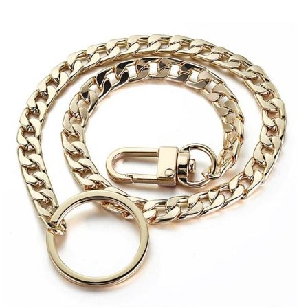 Nøkkelring / Lommebokkjede i metall gull