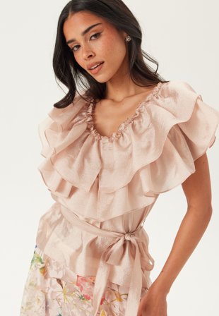 Ida Sjöstedt - Eyra Top - Mink - Kläder - - Bubbleroom