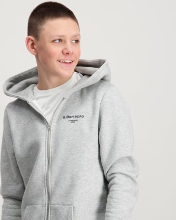 Björn Borg BORG ESSENTIAL 1 ZIP HOODIE Grå Hettegensere/Hoodies Gutt - Kids Brand Store