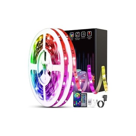 LED-strip 30m, LED sovrum Bluetooth, LED-strip ljus kontrollerad av APP fjärrkontroll, LED för sovrum [Energiklass A+]