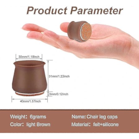 Silikone Stolbensbeskyttere 32 stk Stolbensbeskyttere til Trægulve