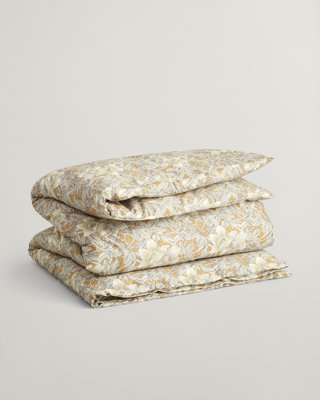 GANT - Blomstrete dynetrekk til dobbeldynetrekk 200x220cm dark mustard yellow