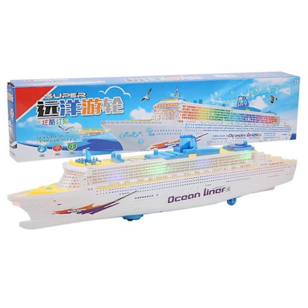 Elektrisk musikbåd, simulationslegetøj med lys og lydeffekter