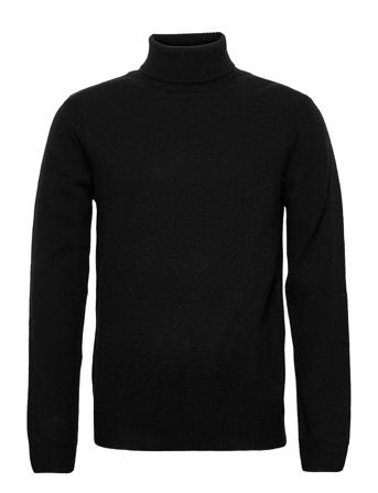 Aksimon Lambswool Roll Neck Knit Black Anerkjendt