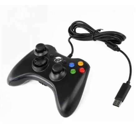 Kablet Gamepad til Xbox 360 Universal Vibration Kablet Joystick Gaming Controller til Android til PC Sort
