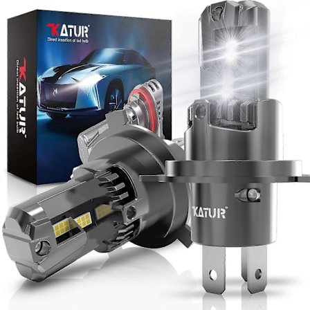 2x H4 LED Forlygtepære Mini Trådløs 100W 20000LM 6500K til Bil Forlygte Auto Diode Lamper H4 Turbo Led 12V Høj Lav Stråle