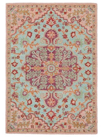Yannike 160X230 Pink/Multicolor Medallion Rug