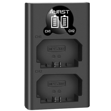 Dobbel LED USB Batteri lader Kompatibel med sony A7III A7RIII a73 a7r3 A9 kameraer