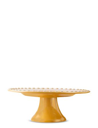 Daisy Cakeplate Large 35 Cm Home Tableware Serving Dishes Cake Platters Keltainen PotteryJo