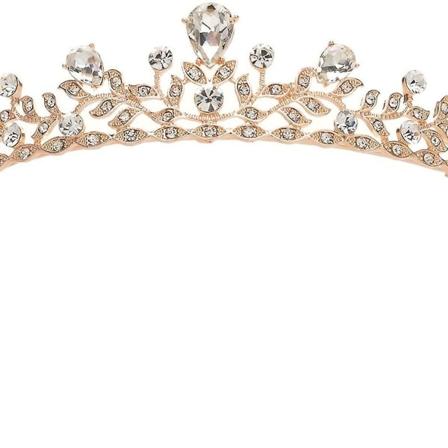 Funklende krystal prinsesse tiara rhinsten blad pageant bryllup hår KLB