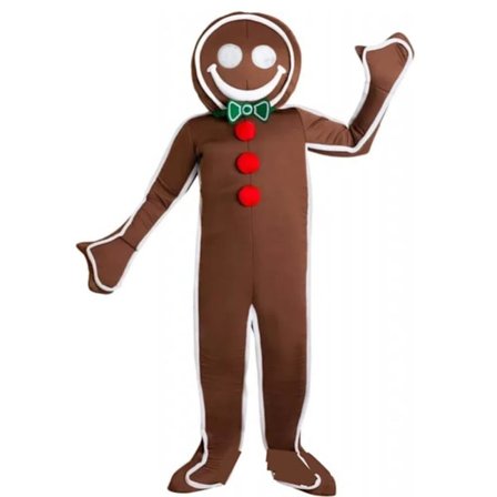 Pepperkakemann Kostyme for Voksne, Julekakedrakt - Jule-rollespillfest, Beste Julegaven til Venner Oppblåsbar Julesett San