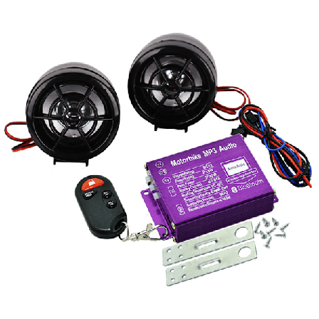 Elektrisk bilstereo, motorcykel subwoofer, Bluetooth-højttaler, motorcykel tyverisikring, MP3-radio, FM mobiltelefonmusik