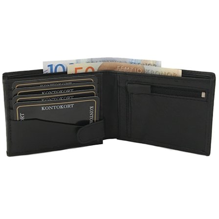 Dollarplånbok skinn