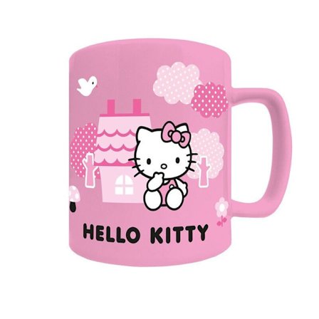 Hello Kitty -muki nallesuojuksella, tilavuus 440 ml
