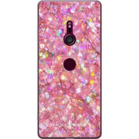Yhteensopiva Puhelinkuori Sony Sony Xperia XZ3 Cactus and Friends – PinkGlitter