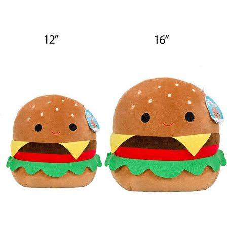 Stor 16" Carl The Cheeseburger - Officiel plys - Blød og squishy fyldt legetøj - God gave til børn