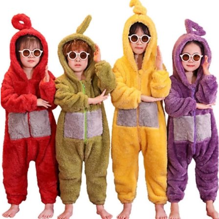 Anime Teletubbies Kostume Børn Pyjamas Nattøj Jumpsuit - Perfekt