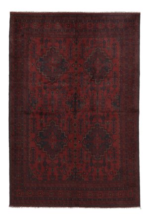 197X297 Tapete Afegão Khal Mohammadi Oriental Preto (Lã, Afeganistão) Carpetvista