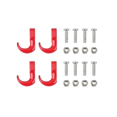 4 stk. 16x11mm Metal Trailer Trækkrog Sle Krog Til 4m Axial Scx24 1/18 1/24 Rc Crawler Bil Par