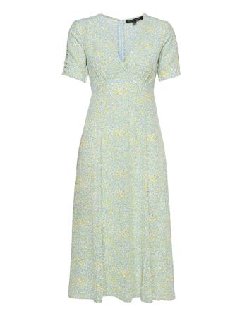 Stacie Daisy Drape Midi Dress Knælang Kjole Grøn French Connection