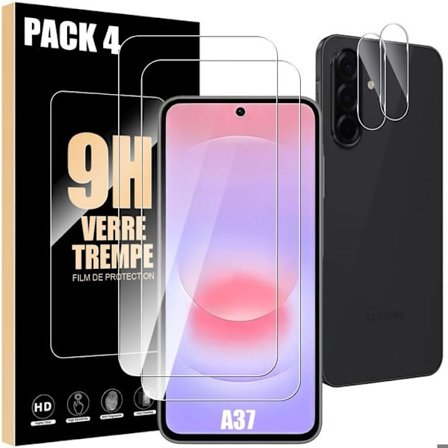 2 Tågeglas og 2 Bagkamera Glas til Samsung Galaxy A37 5G - Ridsebeskyttelse