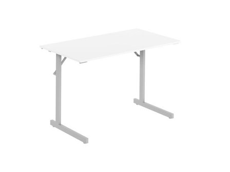 deNord Design Fällbord 1200x500x715x18 vit/silv - Lyreco - Kontorsmöbler och inredning - Bord och hurtsar - Fällbord