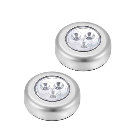 2 kpl LED-paristokäyttöistä langatonta yövaloa kosketusvaloja kaappeihin, kaappeihin, tiskeille tai kodinhoitohuoneisiin