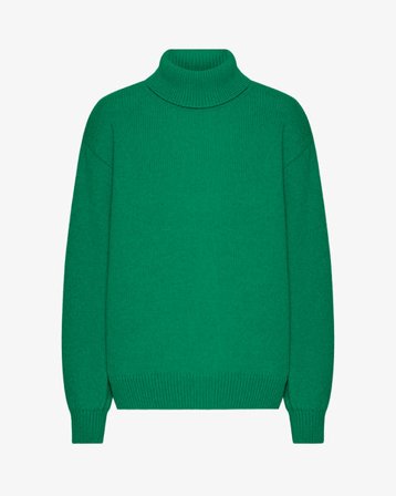 Merino Wool Turtleneck - Kelly Green - Female - L - Sustainable material - Ethical production