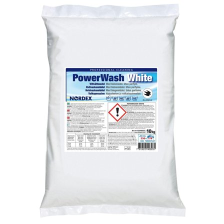 NORDEX Tvättmedel PowerWash, pulver, lågskummande, vit, 10kg - Lyreco - Städ och hygien - Tvättmedel och klädvård - Tvättmedel