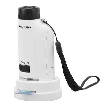 Litet fickmikroskop med LED-lampa - 60X till 120X förstoring