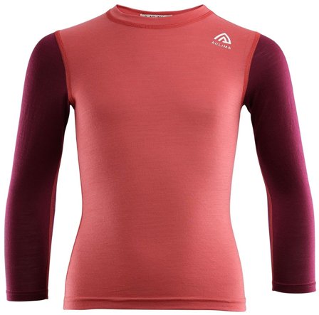 Aclima Aclima LightWool Crewneck Children Baked Apple/Zinfandel - Ullundertøy